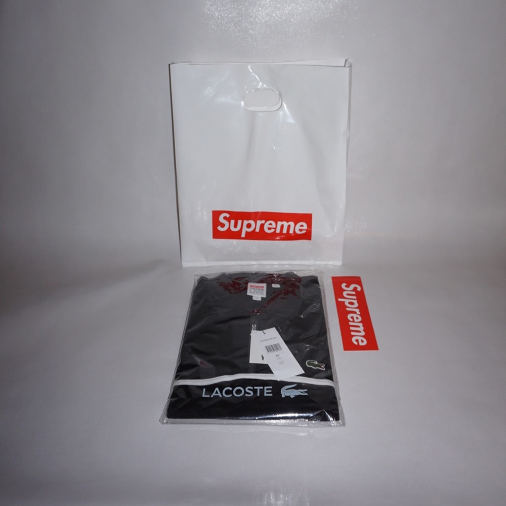 Supreme x Lacoste LS polo zip shirt